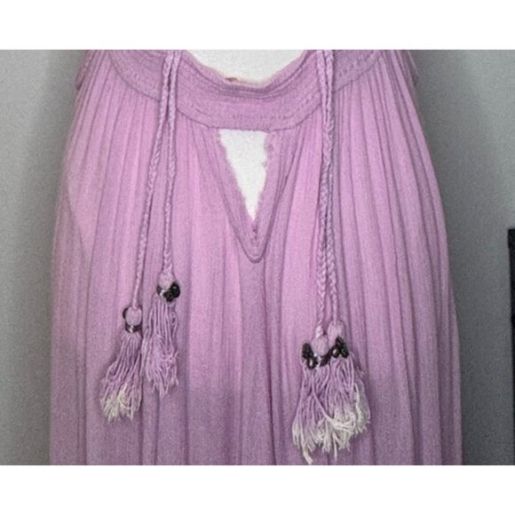 Free People Women L Look Into the Sun  Festival Bohemian Flowy Summer Maxi Dress - Picture 5 of 13